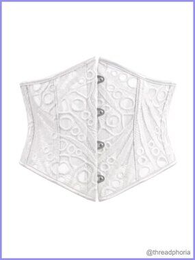 Wide Corset Belt Lace Floral Waist Belt for Dress Costume Renaissance Cosplay